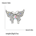 Filigree Crystal Butterfly Brooch Red Blue Black Clear view 9