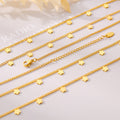 Gold Flower Charm Curb Chain Necklace Multi Pendant Design view 4