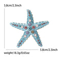 Rhinestone Starfish Brooch Decorative Metal Pin For Jackets And Lapels view 7