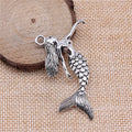 Mermaid Metal Charms in 1 Metal Finish for Jewelry Making view 2