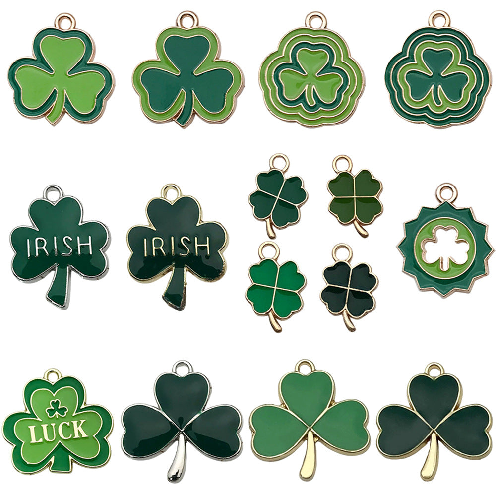 Zinc Alloy Irish Clover Hat Beer Festival Charm Pendant for Necklace Keychain DIY