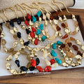Gold Tone Nugget Bead Necklaces And Bracelets Multi Colors view 1