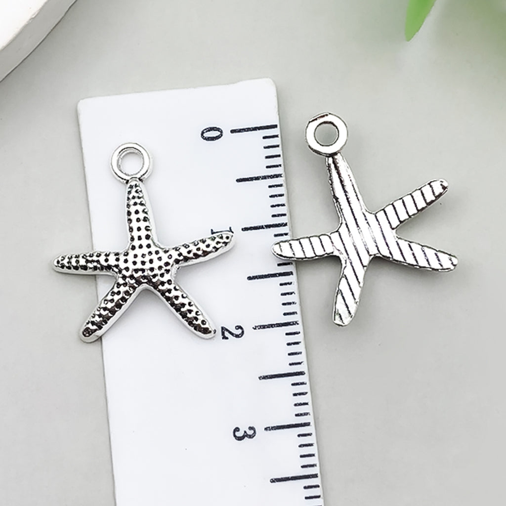 Antique Silver Zinc Alloy Turtle Starfish Crab Charm Pendant for DIY Necklace Bracelet