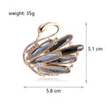 Swan Crystal Metal Brooch Pin for Jackets and Lapels view 2