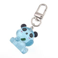 Translucent Glow Panda Resin Clip Keychains in Six Colors view 7