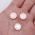 Two Tone Heart Enamel Alloy Charms in Five Colors for Jewelry Making view 7