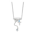 Safety Pin Star Tassel Pendant Necklace with Metal Settings view 5