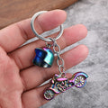 Motorcycle And Helmet Metal Keychain In Four Colors view 8
