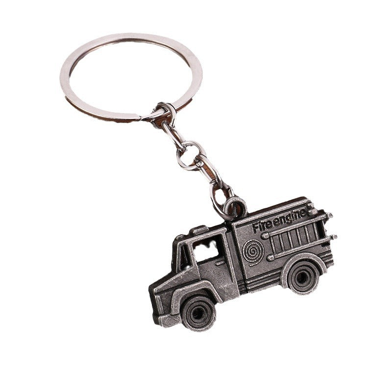 Large Truck Zinc Alloy Keychain Bag Charm Pendant Accessory