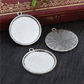 Plain Round Pendant Bezel Trays in Five Metal Finishes view 3