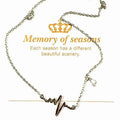 Silver Heartbeat Line Heart Pendant Fine Chain Necklace view 4
