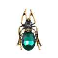 Aqua Gold Tone Flower Crystal Two Designs Metal Brooch Pin 5.3 x 3.2 cm view 1