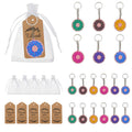 Color Soft Donut Keychain Pink Base Six Frosting Styles view 1