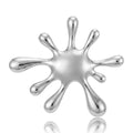 Polished Liquid Splash Metal Brooch in Two Finishes view 5