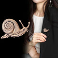 Snail Metal Brooch Pin for Jackets and Lapels Pictured Design view 3