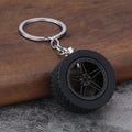 Creative Tire Wheel Rim PVC Keychain Car Accessory Gift Pendant