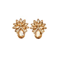 Crystal Flower and Teardrop Earrings in Three Colors view 5