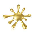 Polished Splash Brooch in Gold and Silver Tones for Jackets Scarves and Lapels view 2