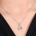 Silver Y Shape Cubic Zirconia Pendant Necklace Alloy view 4
