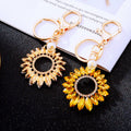 Crystal Sunflower Keychains in Yellow Pink and Assorted Color Options view 4
