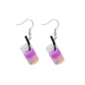 Mini Bubble Tea Cup Dangle Earrings Six Color Drink Charms view 10