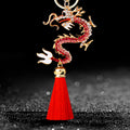 Pearl Chinese Dragon Tassel Keychains in Seven Color and Style Options view 9