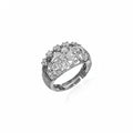 Open Geometric Baguette Crystal Cluster Rings Gold Silver Two Styles view 6