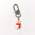 Silver Tone Christmas Resin Novelty Clip Keychains in Eleven Designs view 9