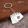 Metal Royal Flush Playing Card Keychain, Red Hearts or Black Spades view 2