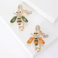 Bee Safety Pin Brooch Enamel Wings Honeycomb Charm Pin view 1