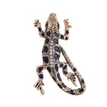 Gold Tone Silver Tone Gecko Crystal Two Designs Metal Brooch Pin view 1