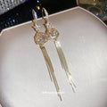 Gold Tone Floral Threader and Hook Earrings in Three Styles view 3