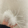 Feather Hair Claw In Black Or White With Rounded Clip Body view 7