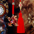 Crystal Qilin Rearview Mirror Tassel Car Ornaments in Four Options view 4