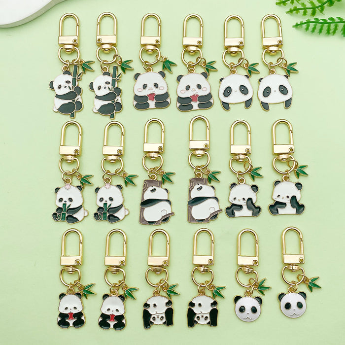 Panda Charm Keychains Featuring Panda Across 54 Pictured Variations