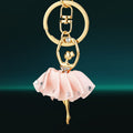 Fabric Skirt Ballerina Angel Keychains in Five Soft Color Options view 3