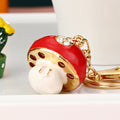 Red Jeweled Mushroom Keychains in Three Plain Braided and Fortune Loop Options view 4