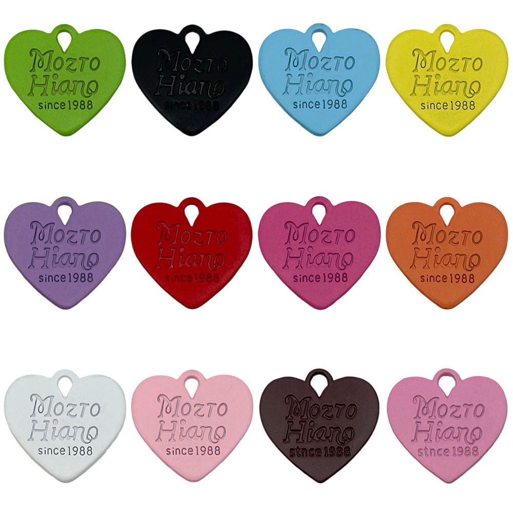 Color Enamel Zinc Alloy Peach Heart Letter Double Sided Charm Pendant for DIY Necklace Keychain Making