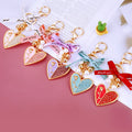 Rose Heart Keychains with Pearl Cluster Bow in Five Colors plus Assorted view 7