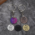 Shopping Cart Metal Tag Lobster Clasp Keychain In 7 Finishes view 1