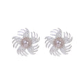 Silver Tone Snowflake Four Designs Metal Dangle Earrings view 8