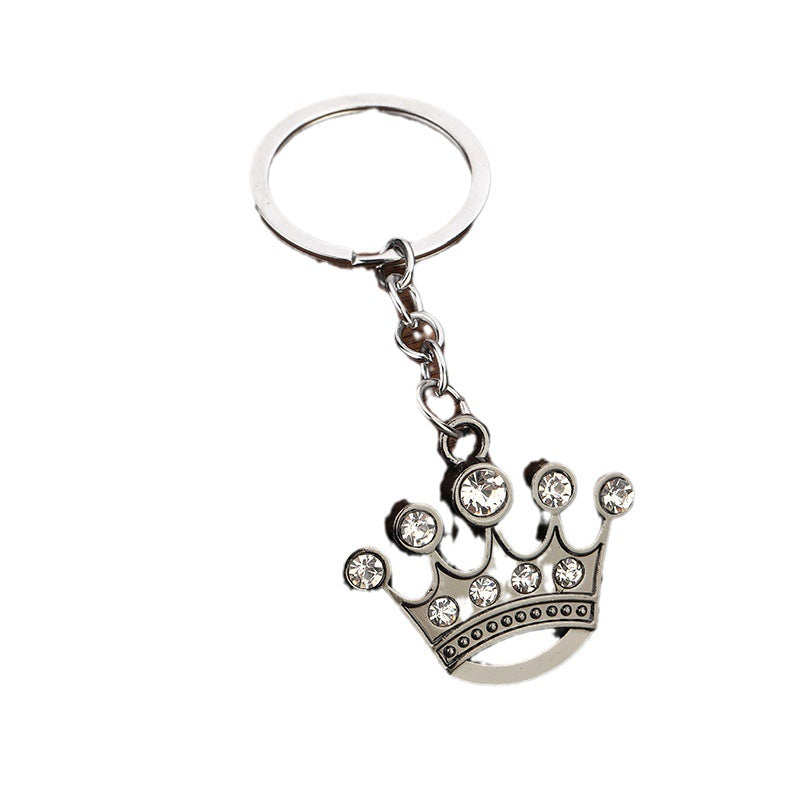 Rhinestone Crown Metal Keychain Wedding Favor Gift Pendant