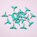 Tiny Enamel Mermaid Tail Metal Charms in Seven Color Options view 7