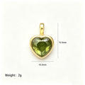 Gold Tone Chain Necklaces With Colorful Heart Birthstone Pendants view 6