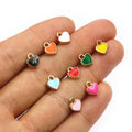 Tiny Colorful Heart Charms In 1 Style For Jewelry Making view 2