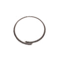 Black Crystal Open Collar Necklace Jewelry Design Detail view 5