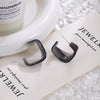 Gray Square Hoops