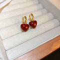 Red Bow Heart And Geometric Stud And Hoop Earrings Ten Styles view 10