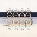 Gold Tone Textured Hoop Earrings Eight Style Assortment view 4