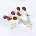Crystal Running Deer Brooch Purple Blue Antler Gem Styles view 2